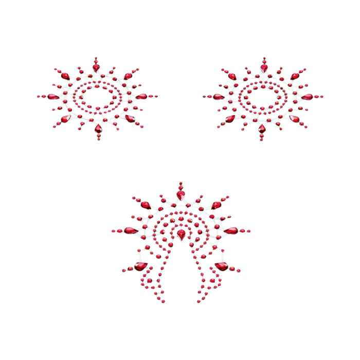 Petits Joujoux Gloria Breast and Pubic Jewellery - Red