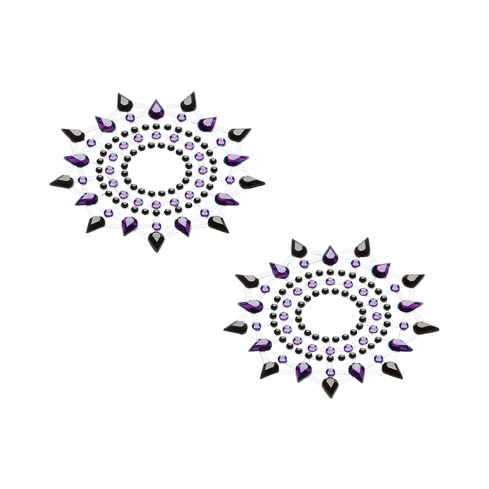 Petits Joujoux Gloria Breast Jewellery Pasties - Black and Purple
