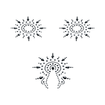 Petits Joujoux Gloria Breast and Pubic Jewellery Pasties - Black