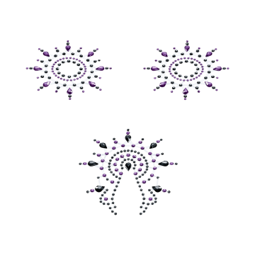 Petits Joujoux Gloria Breast and Pubic Jewellery - Black and Purple