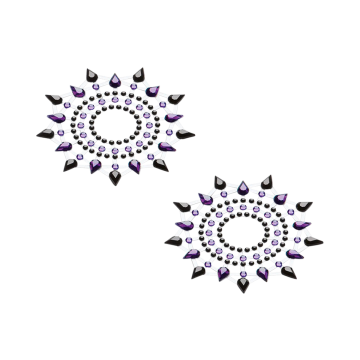 Petits Joujoux Gloria Breast Jewellery Pasties - Black and Purple