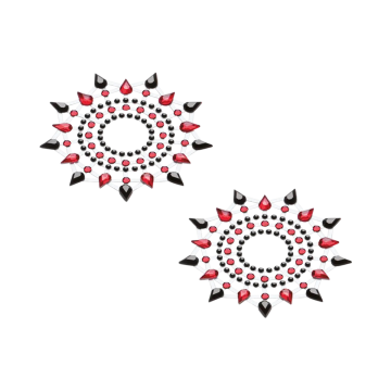 Petits Joujoux Gloria Breast Jewellery Pasties - Black and Red