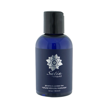 Satin Sliquid personal lubricant is a gentle water based lube for sex and use with sex toys.