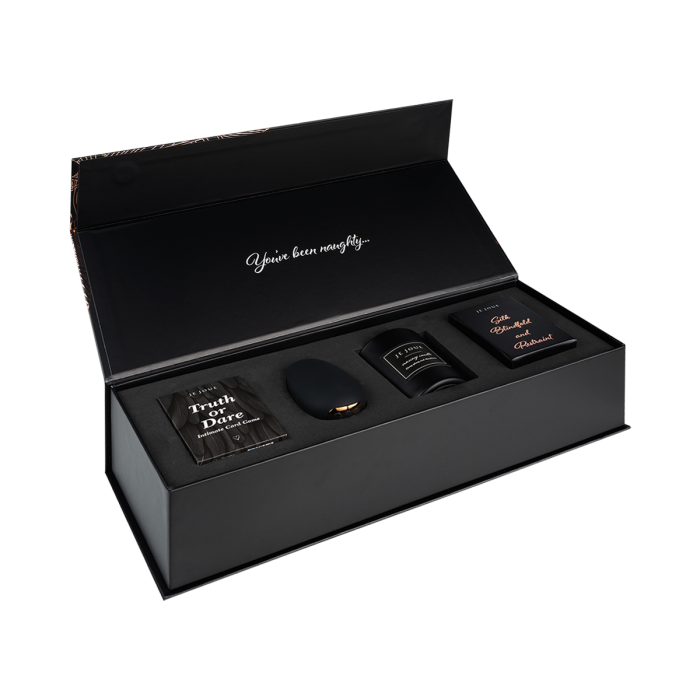 Je Joue gift set with Je Joue Mimi clitoral vibrator and intimate massage candle for couples.
