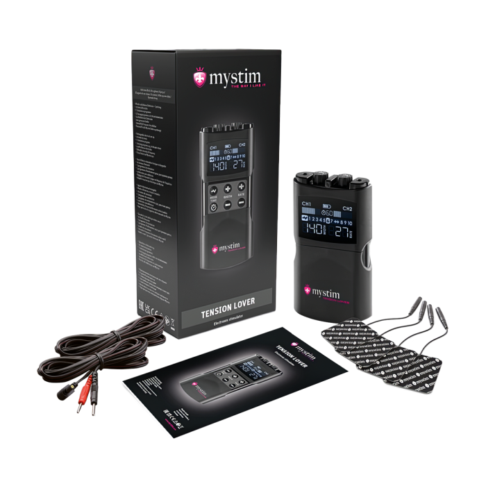 Mystim Tension Lover 2 e stim power box and e stim sex machine delivers powerful electro stimulation for couples.