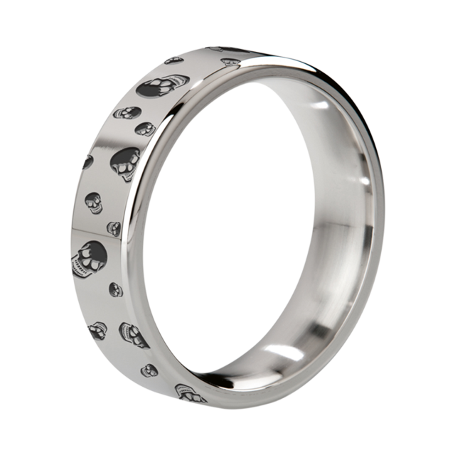 Mystim The Duke Cock Ring - Polished and Engraved Stainless Steel