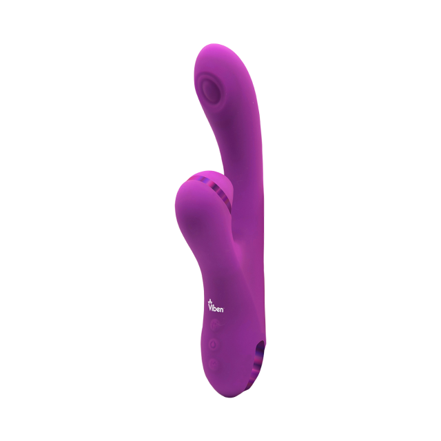 Viben Zazzle Thumping Clitoral & G-Spot Rabbit Vibrator with Clitoral Suction - Berry