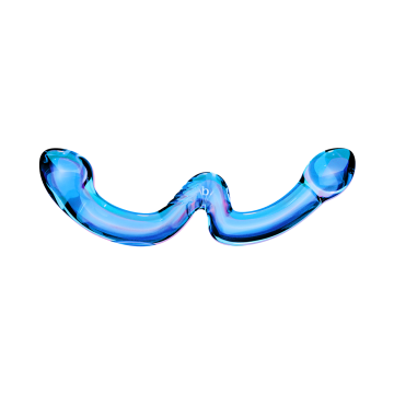Double ended glass dildo for g spot massage, anal play and couple fun&mdash;ideal gay dildo and best lesbian sex toys.