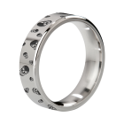 Mystim The Duke Cock Ring - Polished and Engraved Stainless Steel