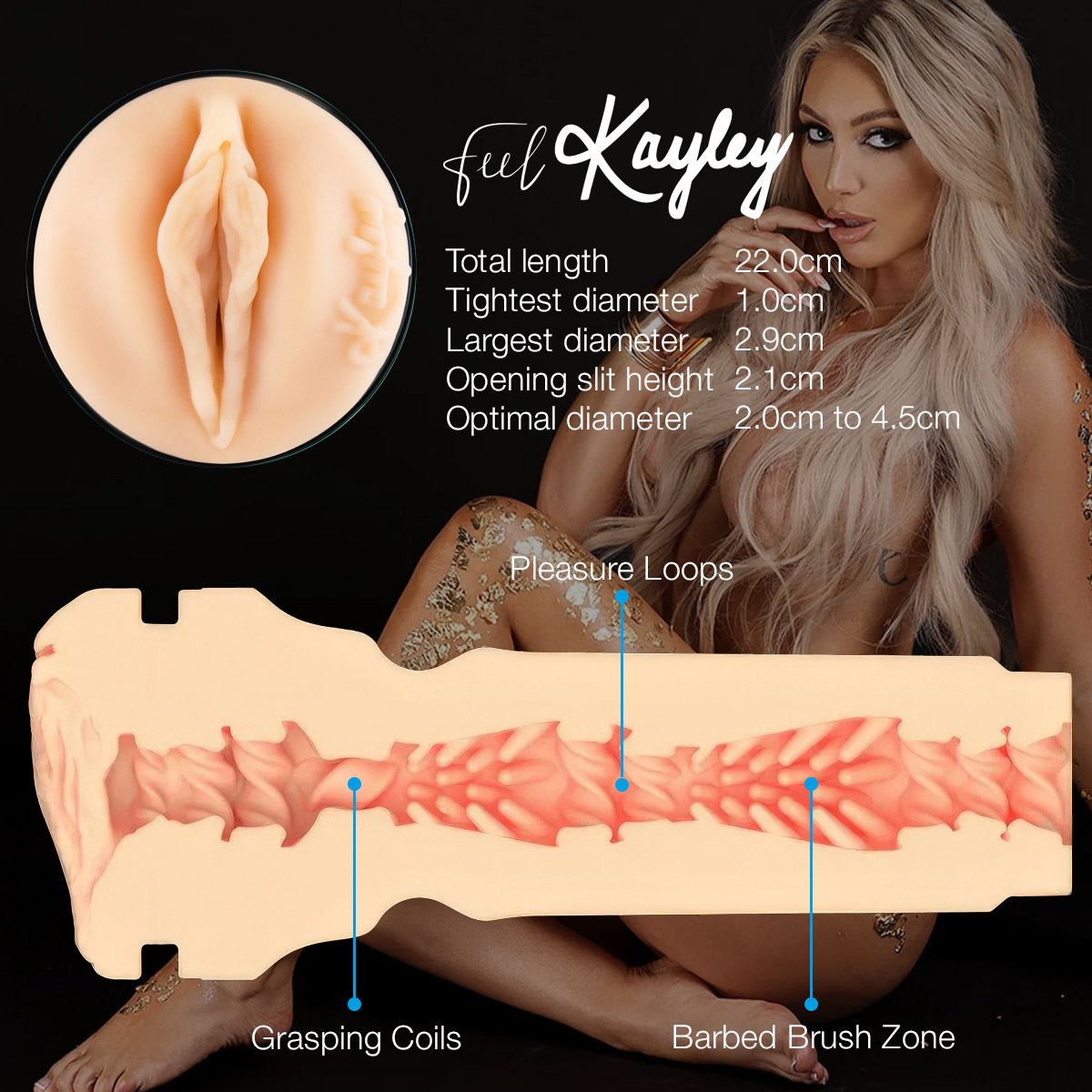 Experience a premium male stroker and responsive cock stroker with textured sleeve delivering lifelike sensations.