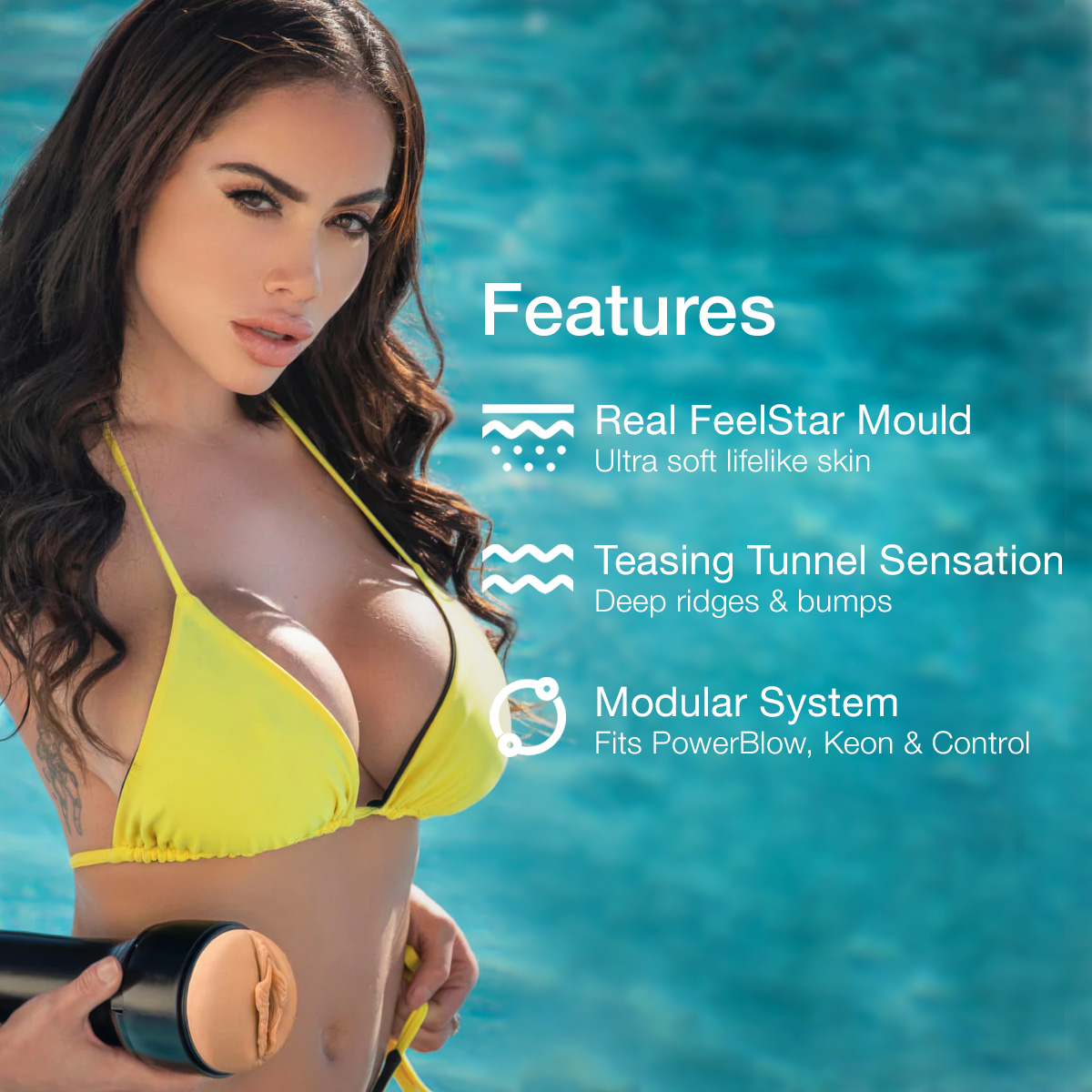 Kiiroo Feel Victoria June male masturbator from Kiiroo FeelStars is a realistic masturbator and premium mens sex toy.