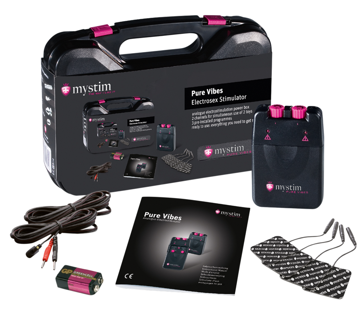 This electro sex kit is the ultimate electrostimulation device with a premium e stim power box for electro sex toys.
