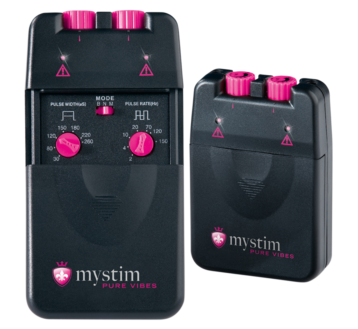 Experience the pleasure of electro sex devices with the Mystim Pure Vibes e stim power box.