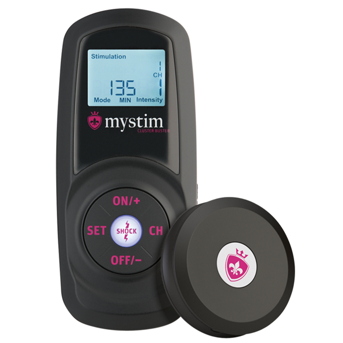 Discover Mystim Cluster Buster, a wireless e stim power box for thrilling electro sex devices and electrostimulation.