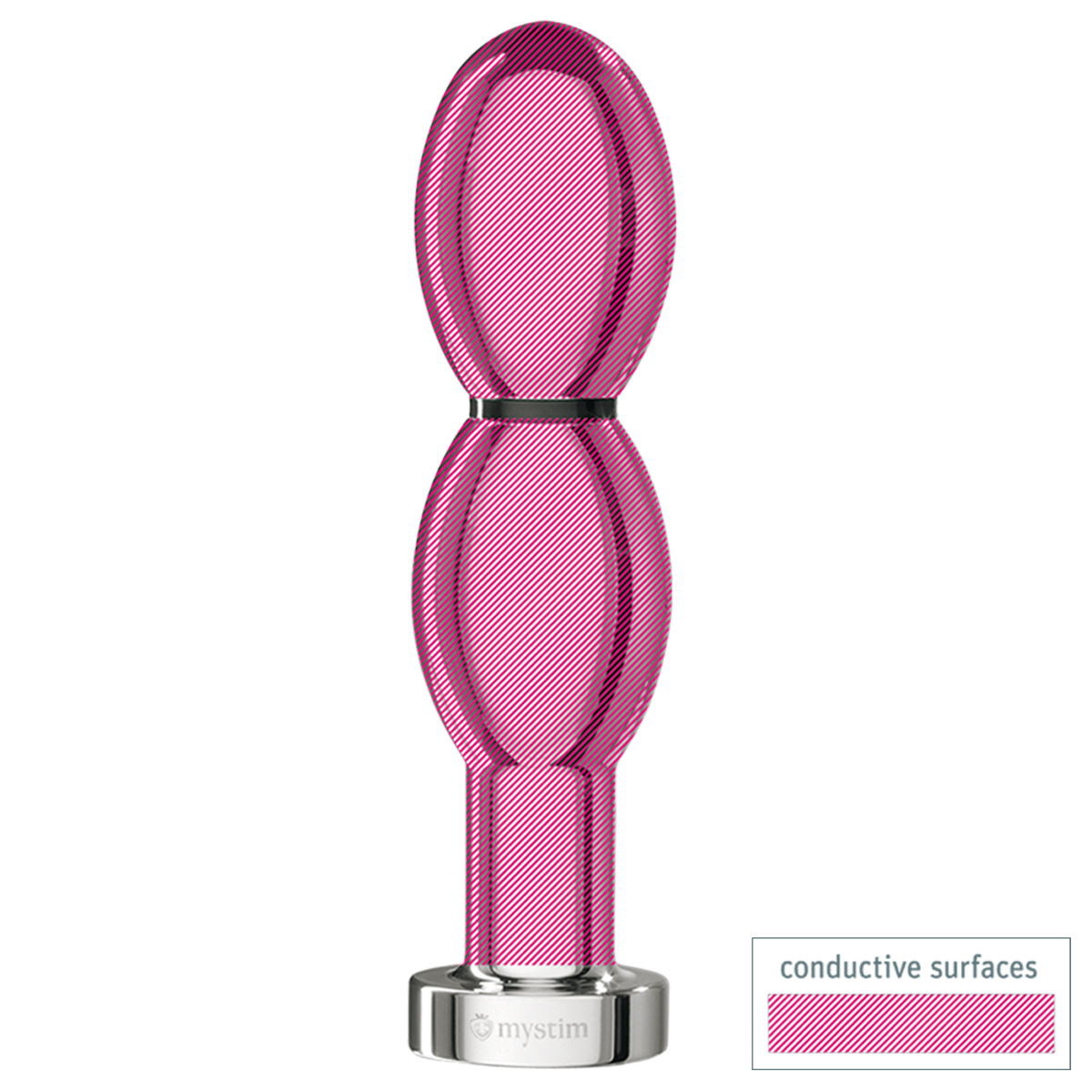 Mystim Oh-thello E-Stim Oval Dildo Conductive Surface