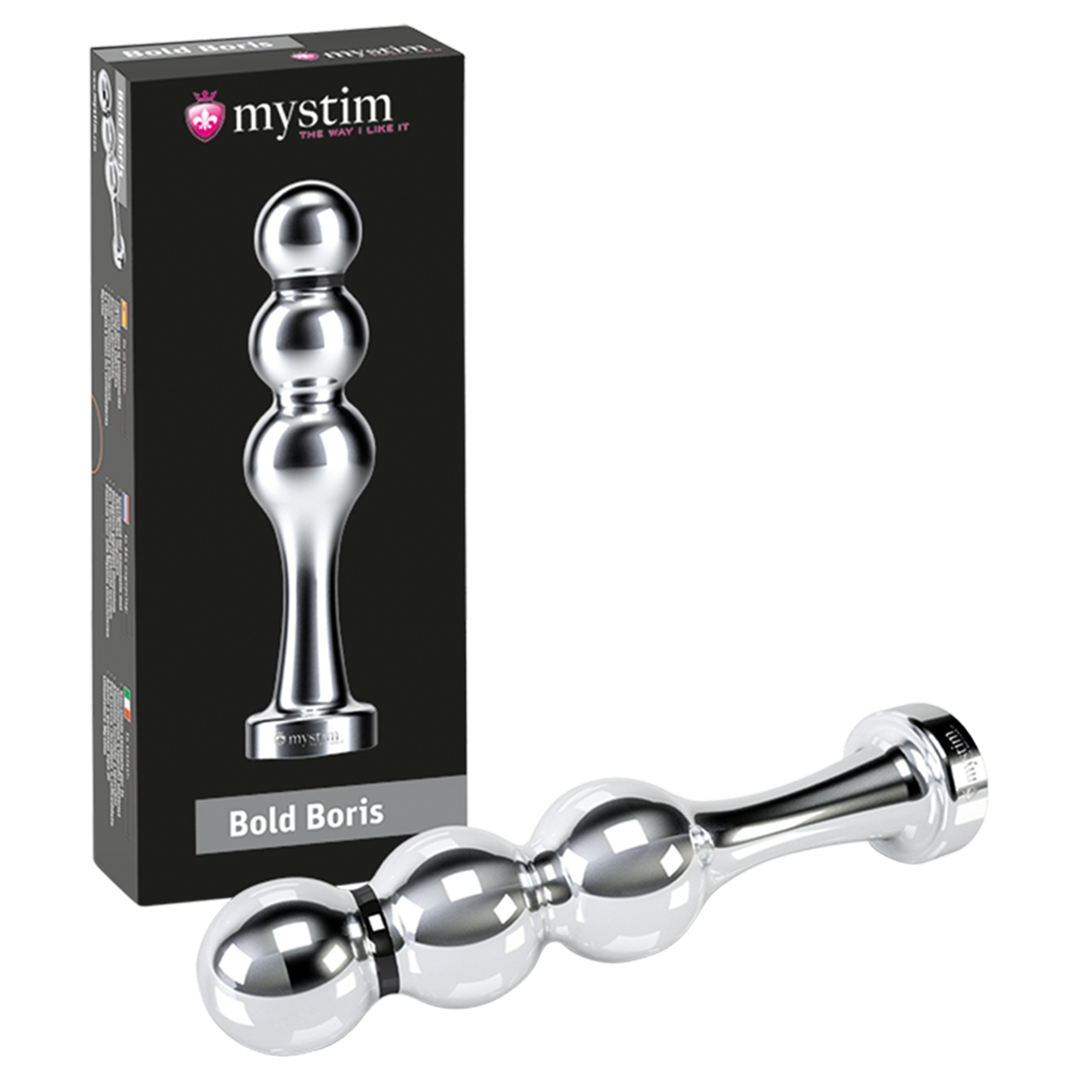 Mystim Bold Boris Electro Stimulation Ball Dildo Packaging