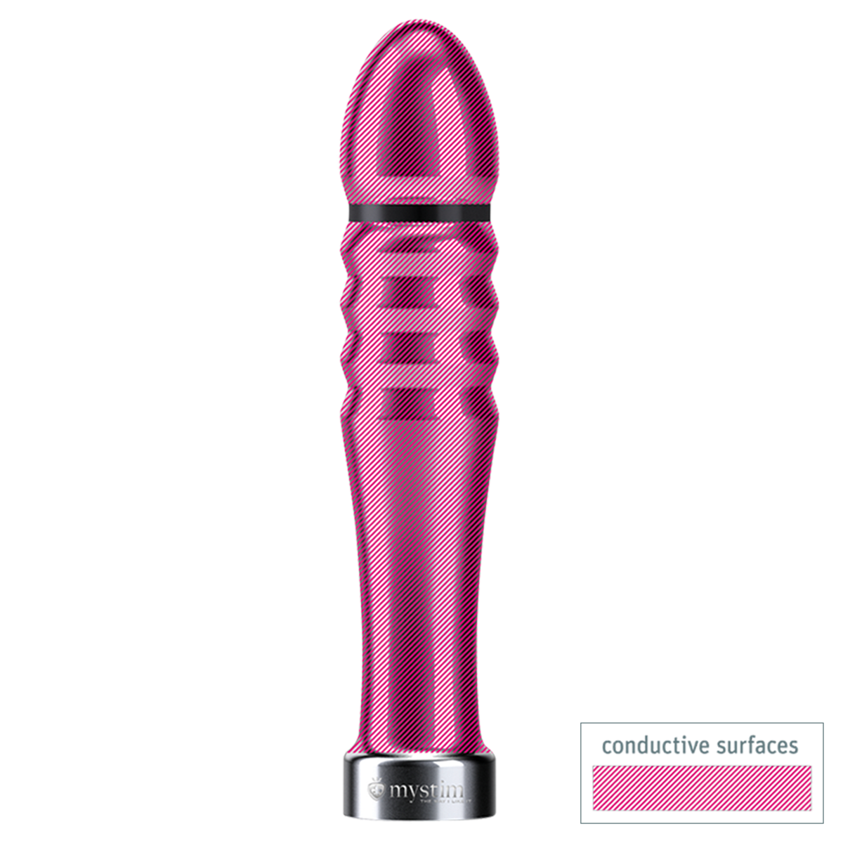 Mystim Funky Fella E-Stim Rill Dildo Conductive Surface