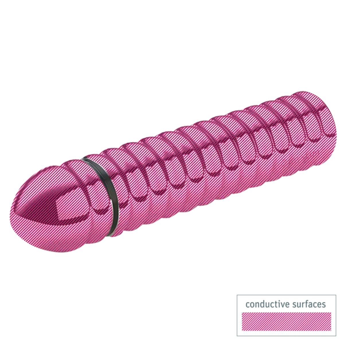 Mystim Groovey George E-Stim Dildo Conductive Surface