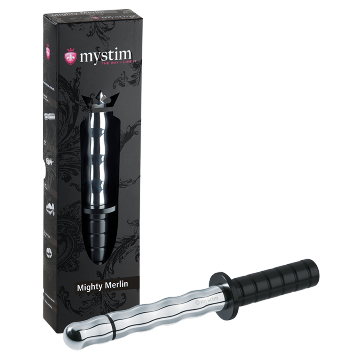 Mystim Mighty Merlin Electro Stimulation Dagger Dildo Packaging