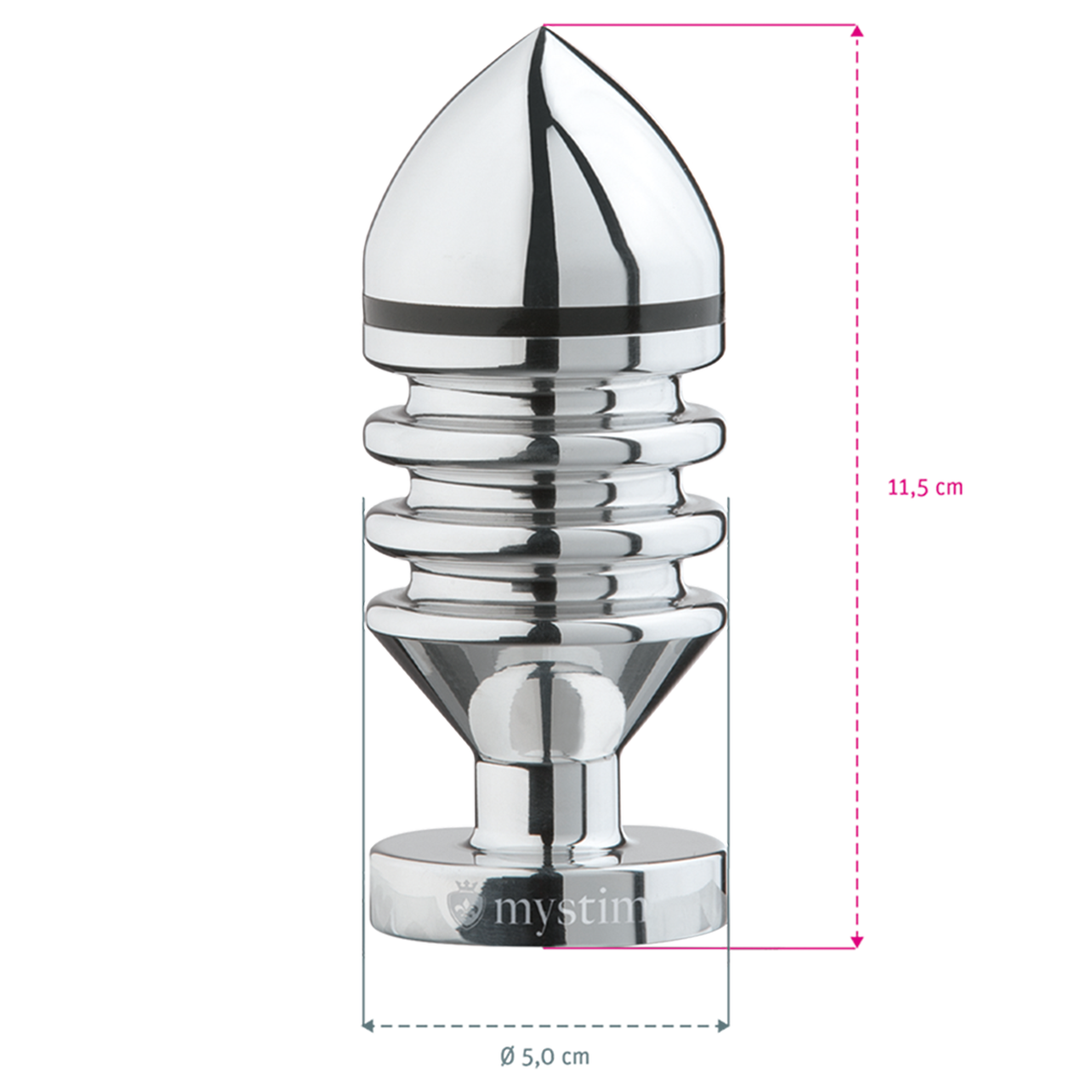 Mystim Hector Helix L Estim Metal Butt Plug Dimensions