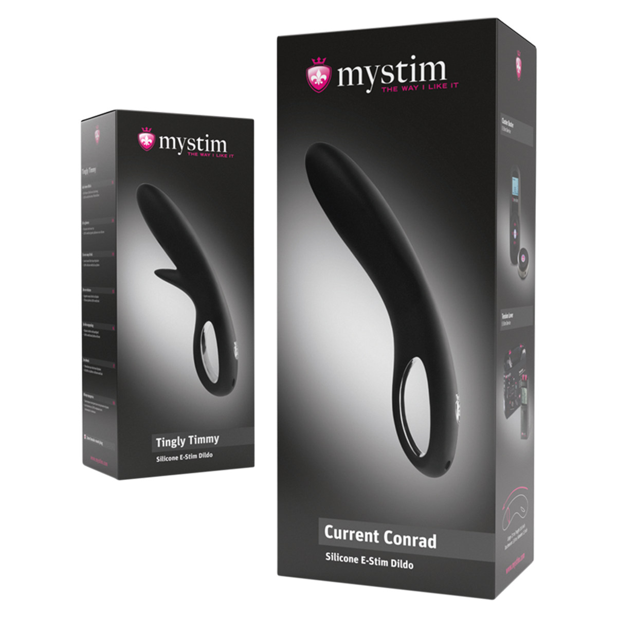 Mystim Tingly Timmy Electro Stimulation Dildo Packaging