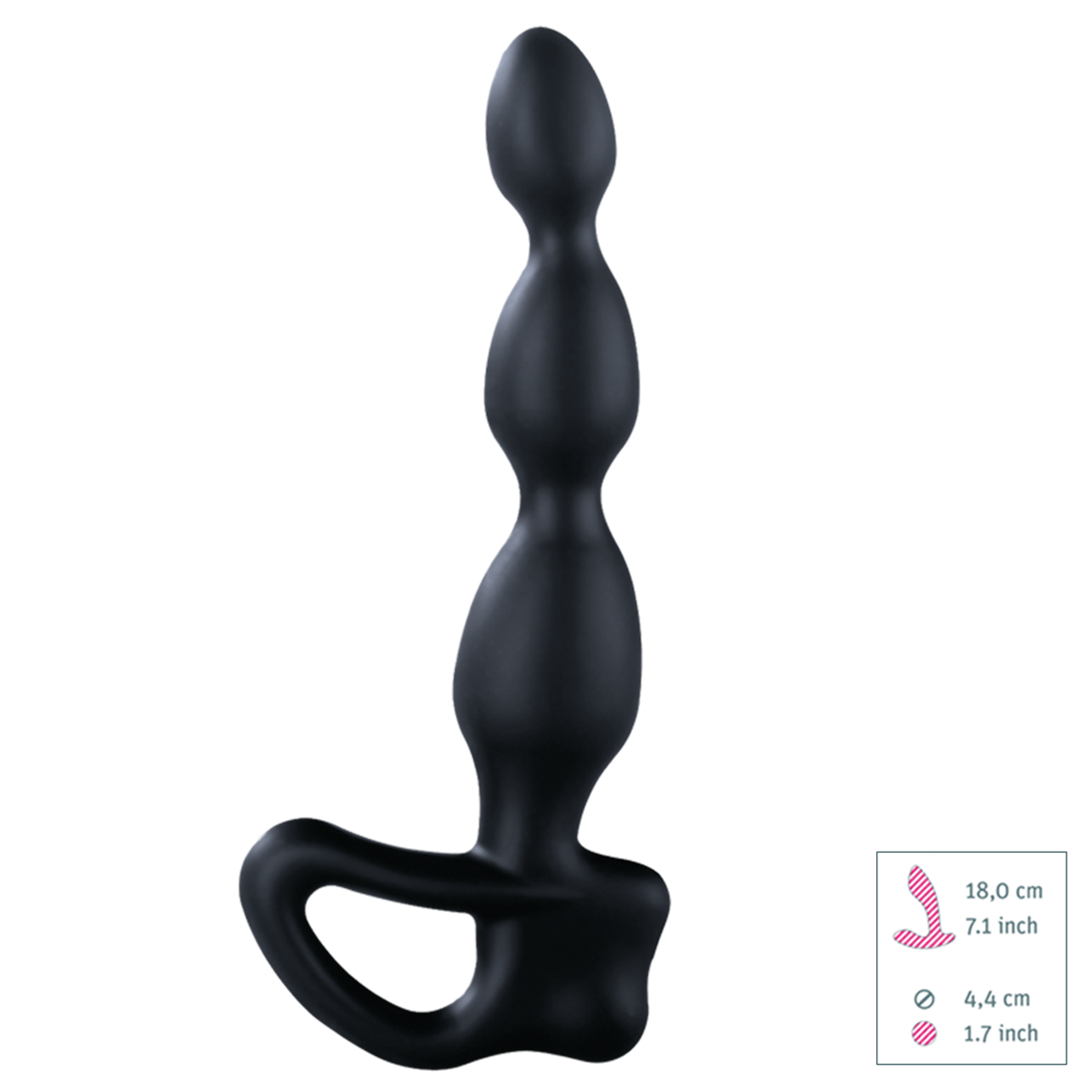 Mystim Big Bend-it! Estim Prostate Stimulator Dimensions