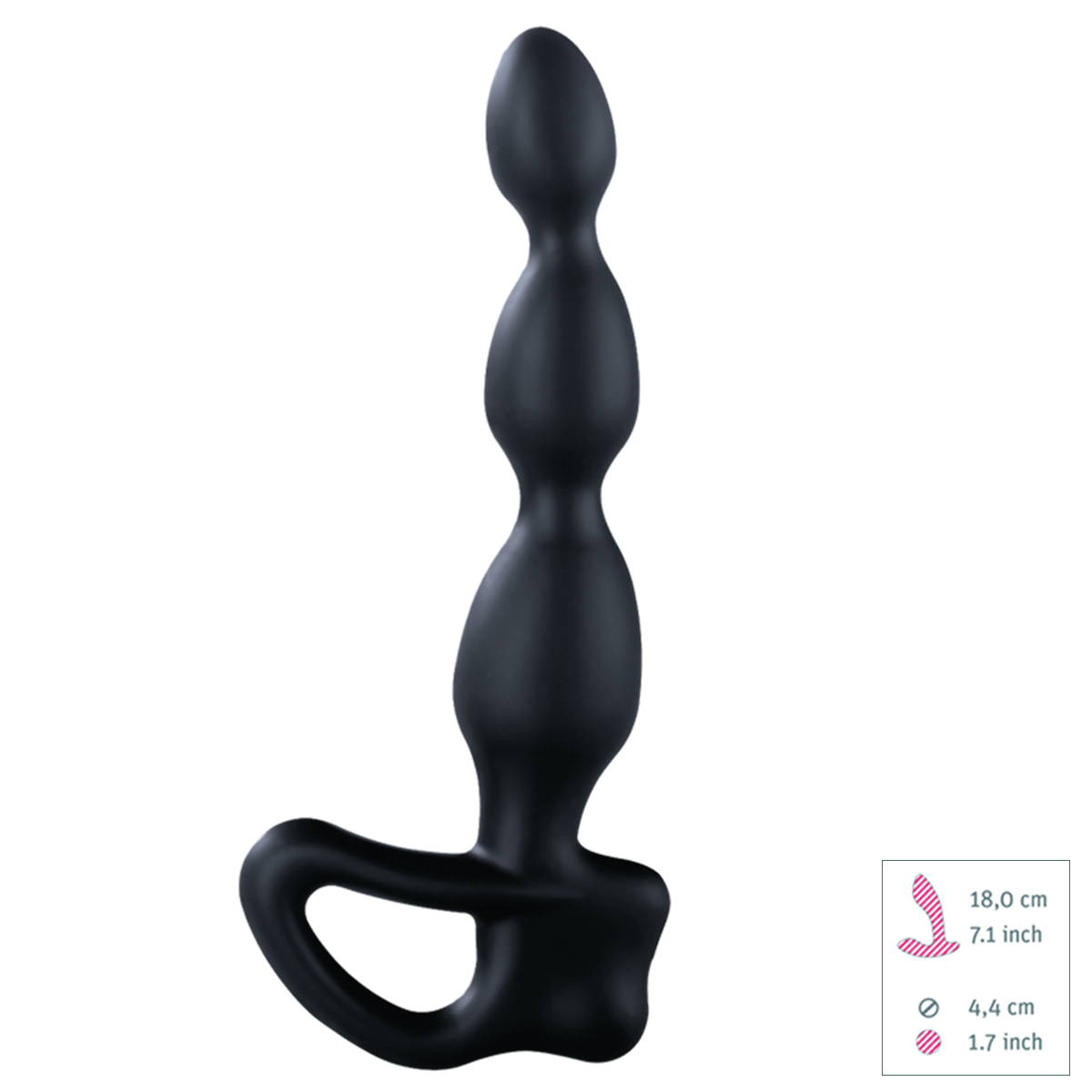 Mystim Big Bend-it! Prostate Stimulator Dimensions