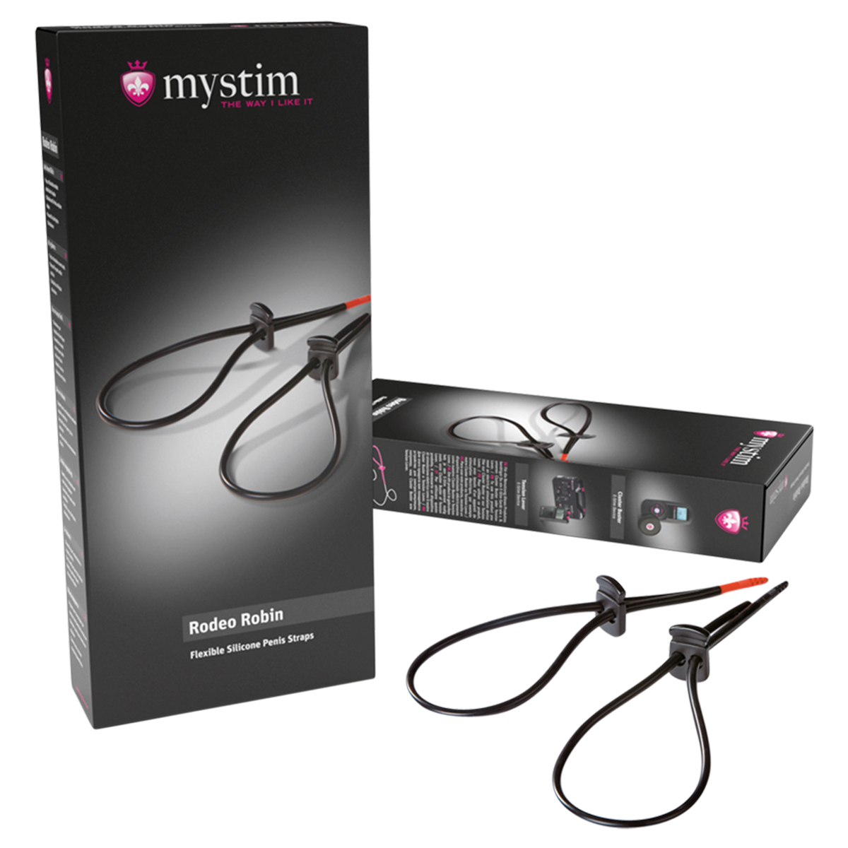 Mystim Rodeo Robin E-Stim Penis & Testicle Strap Set Packaging