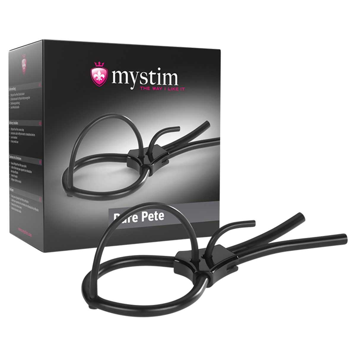 Mystim Pure Pete E-Stim Corona Strap Packaging