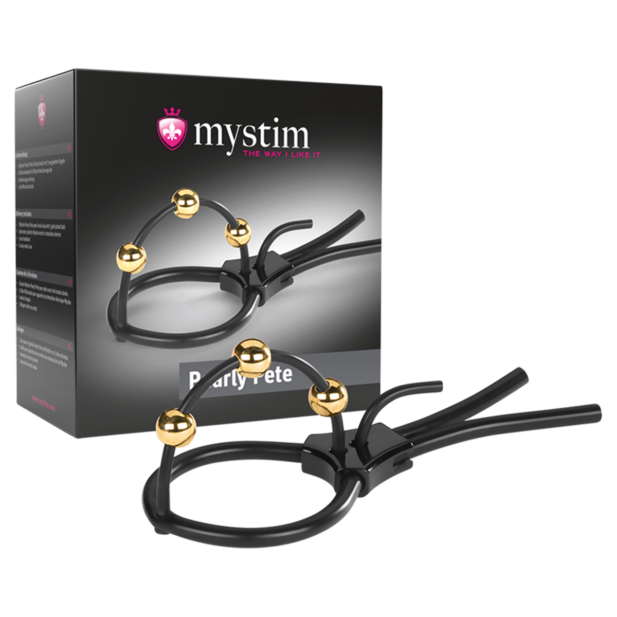 Mystim Pearly Pete E-Stim Corona Strap Packaging