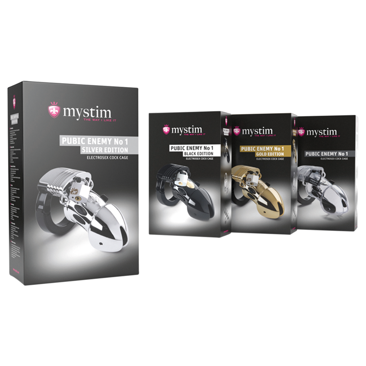 Mystim Pubic Enemy E-Stim Cock Cage Collection