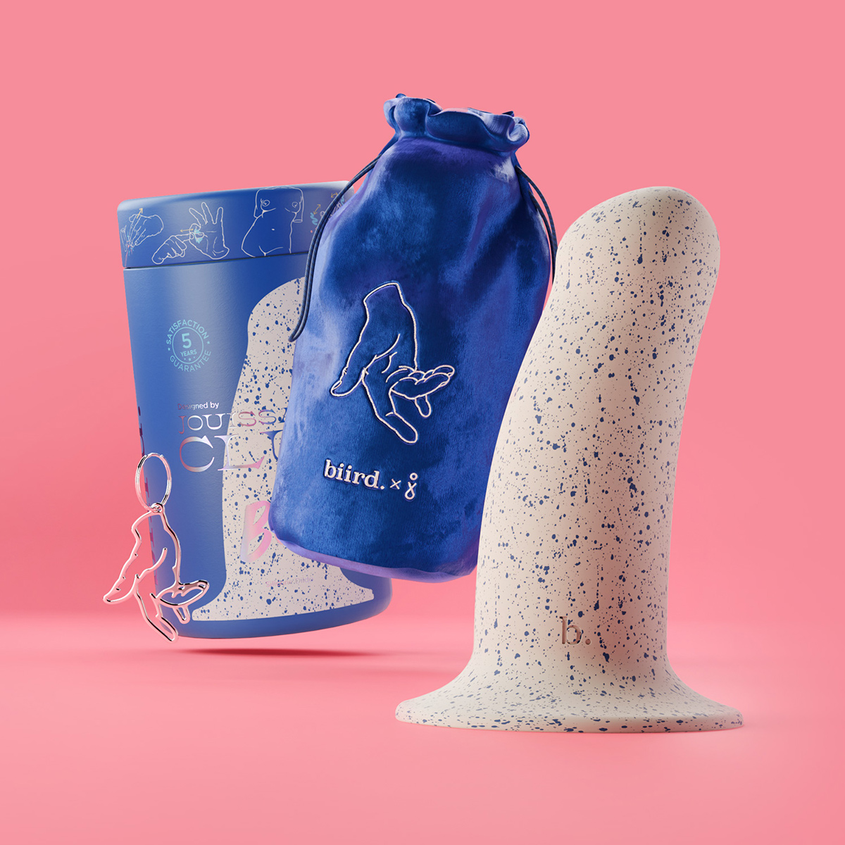 Biird Boo silicone dildo with suction base &ndash; a thick dildo designed for women and men who love versatile pleasure.