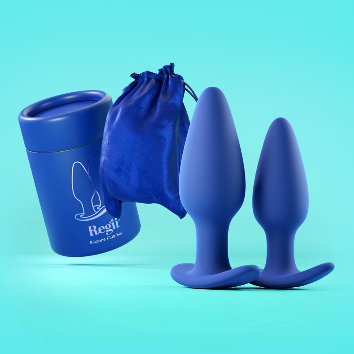 Regii assplug anal toys kit includes a large and small butt plug with anchor base, perfect butt plugs for men and women.
