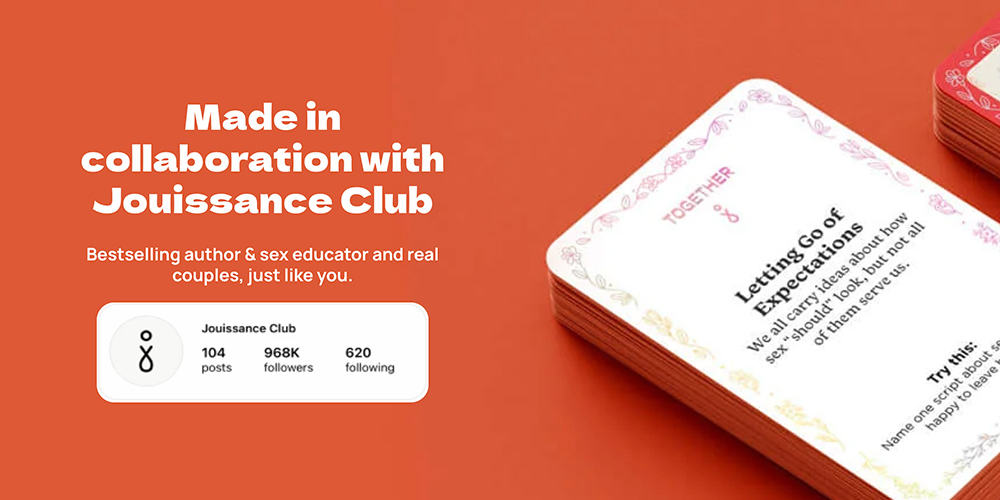 Dive into playful adult games with this sex card game made for fun-loving couples to further discover connection.