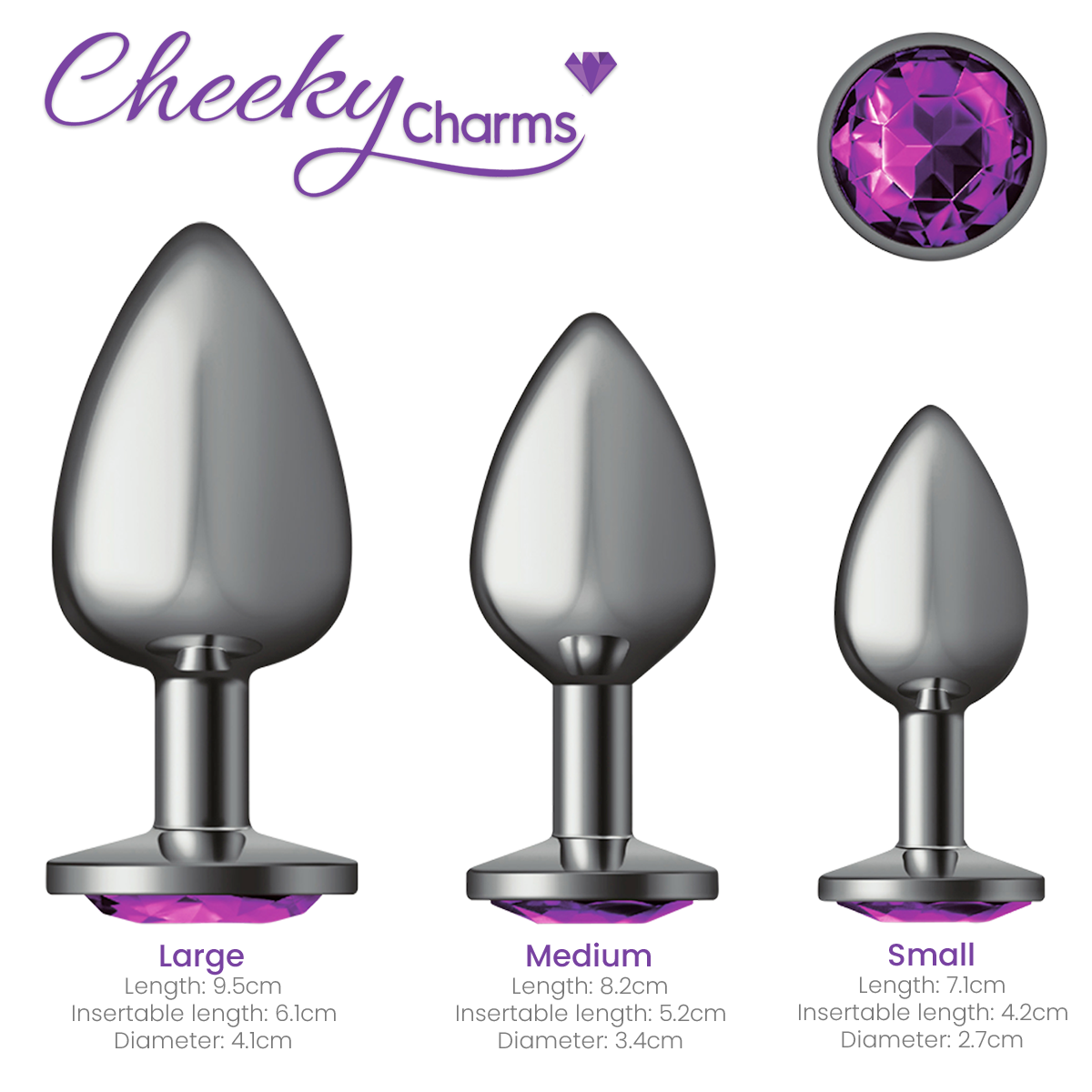 A sleek male anal plug that doubles as a beginner anal plug, this jewel butt plug is the cutest pick among anal toys.