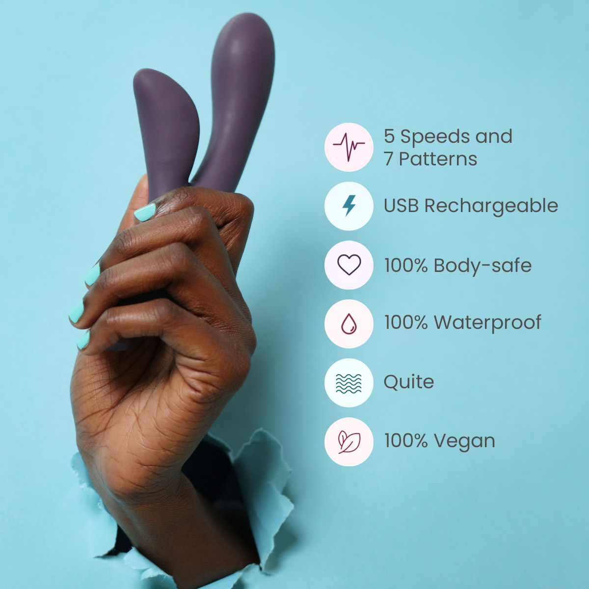 Je Joue Hera female vibrator &ndash; the best rabbit vibrator and bunny adult toy for clit stim and g spot massage.
