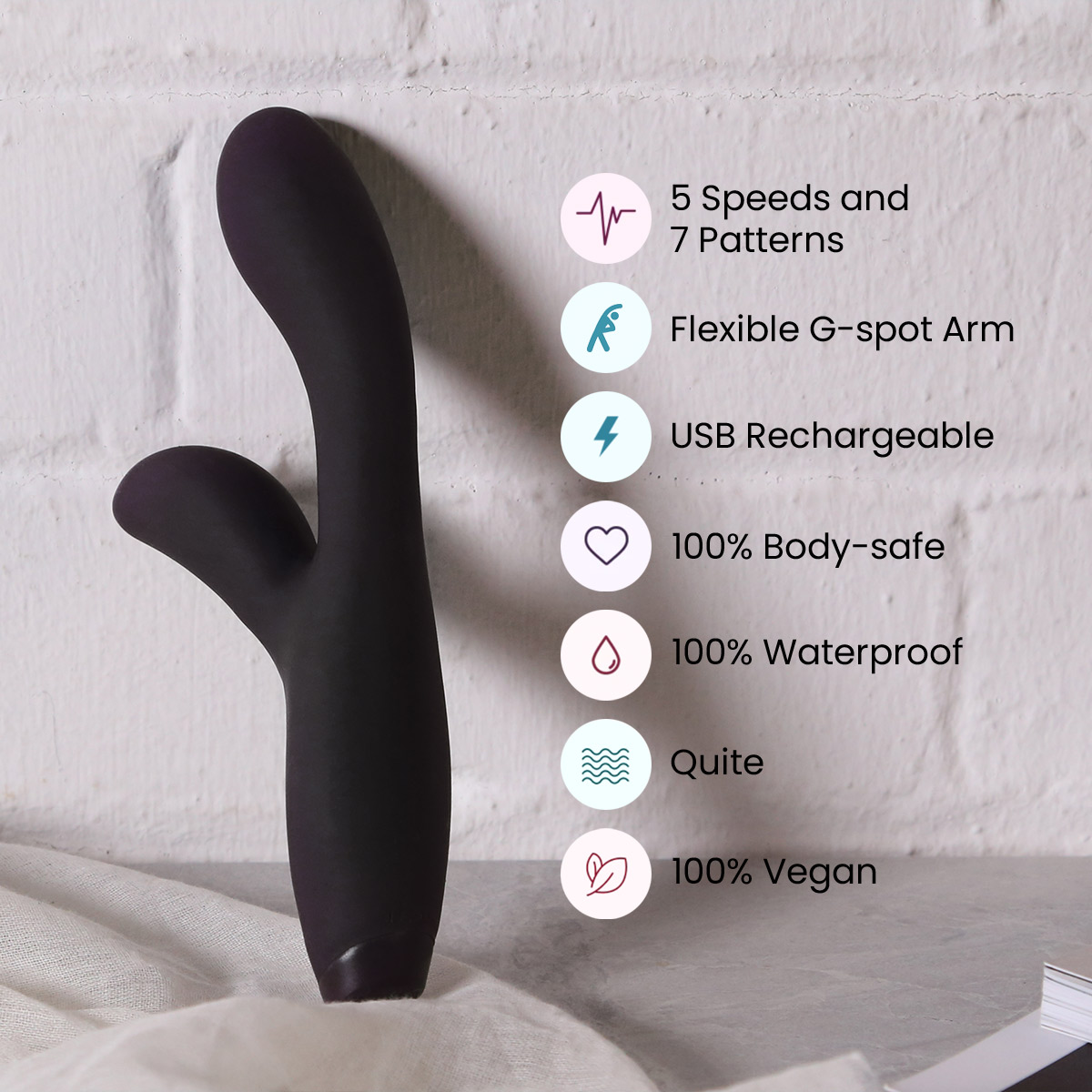 Je Joue Hera Flex rabbit vibrator, the powerful clitoris stimulator and womens G spot massage in a bunny adult toy.