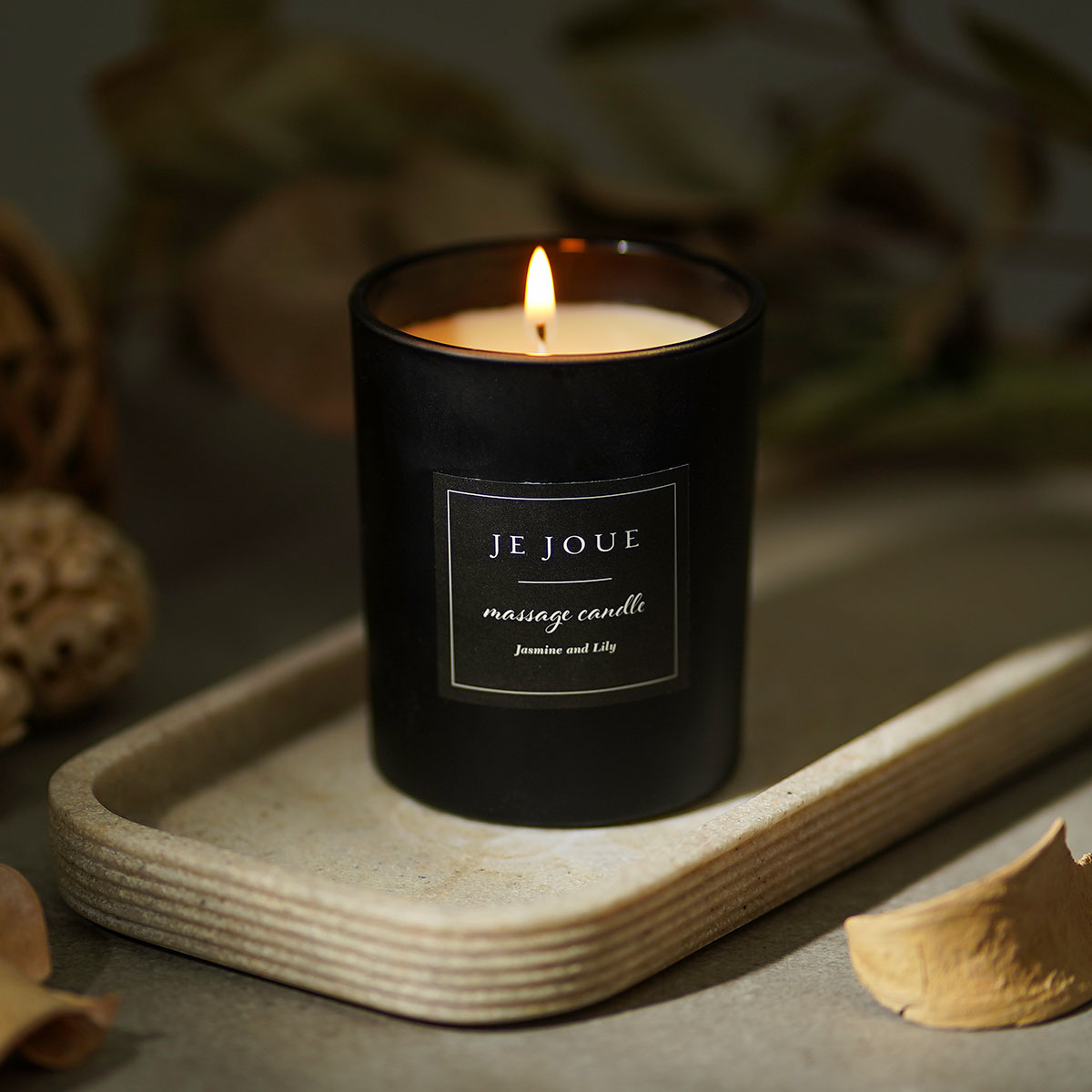 Je Joue Luxury Massage Candle - melts into a smooth intimate massage oil candle for a sensual sex candle experience.