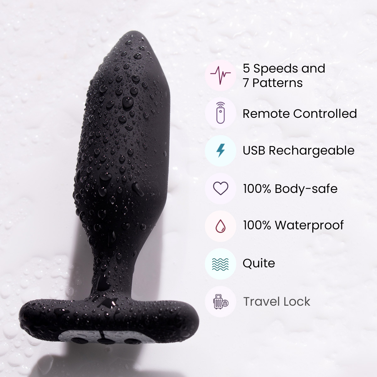 Experience anal sex toys with Je Joue Onyx vibrating anal plug, a premium anal vibrator and bluetooth vibrator in one.