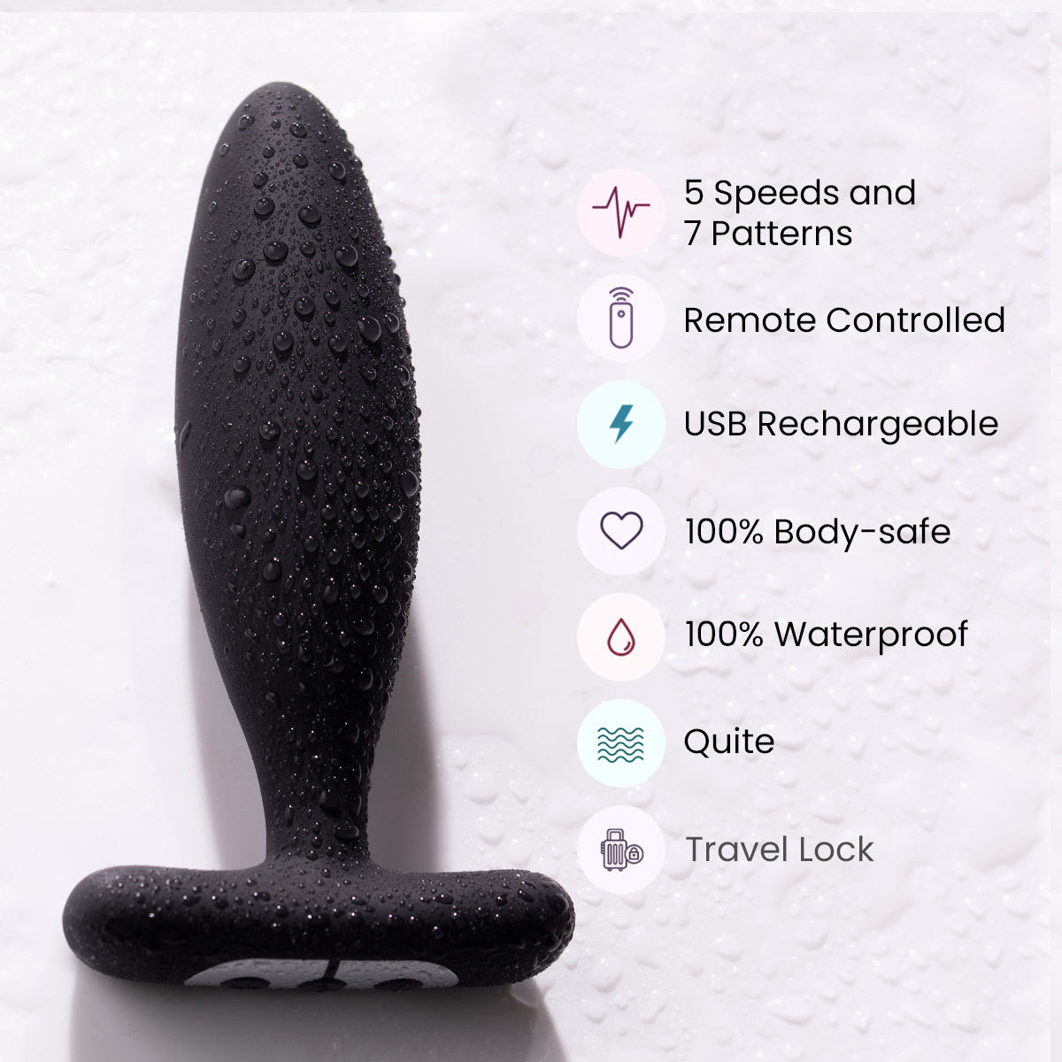 Je Joue Vesta remote vibrator is a vibrating butt plug & prostate massager, perfect beginner anal plug & anal sex toy