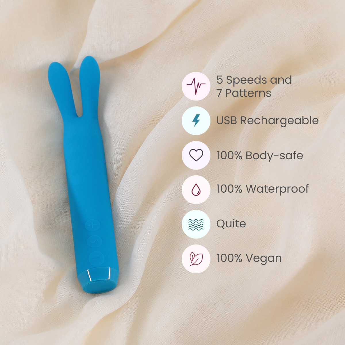 Je Joue Rabbit Bullet Vibrator is a lipstick vibrator and clitoral stimulator for powerful clit stim and pleasure.