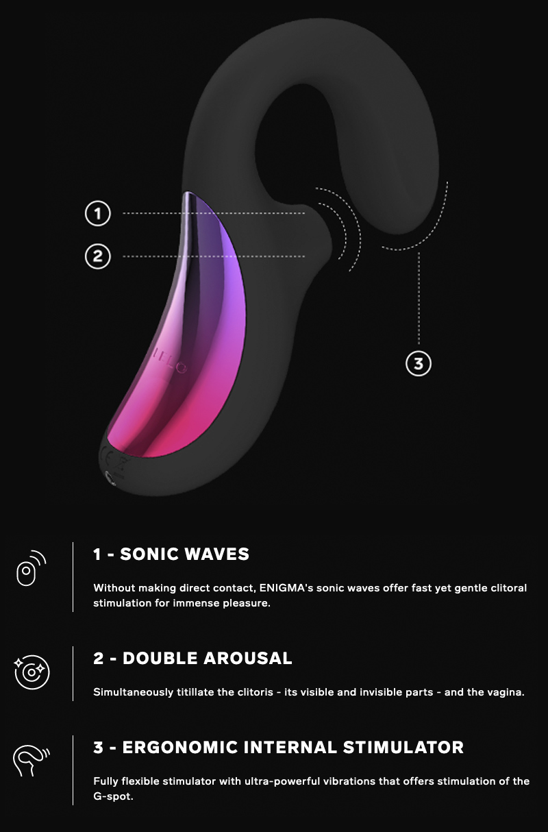 LELO ENIGMA Dual Sonic Clit & G-Spot Vibrator Features