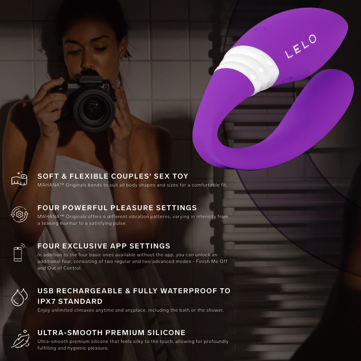 App controlled vibrator with clit stimulator and g spot vibrator in one. Ultimate dual stimulation sex toys for couples.