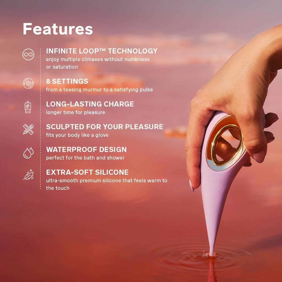 LELO DOT clit stimulator delivering gentle clit stimulation with precision.