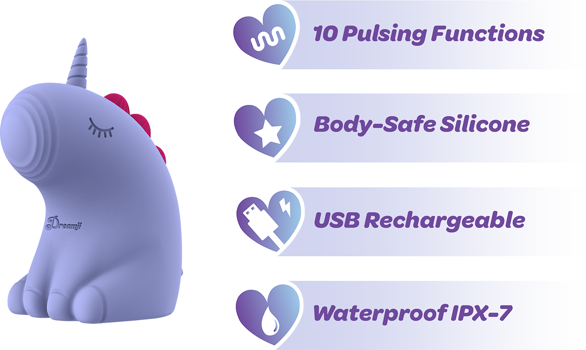 Viben Dreamii Pulse unicorn vibrator sex toy for playful personal pleasure.