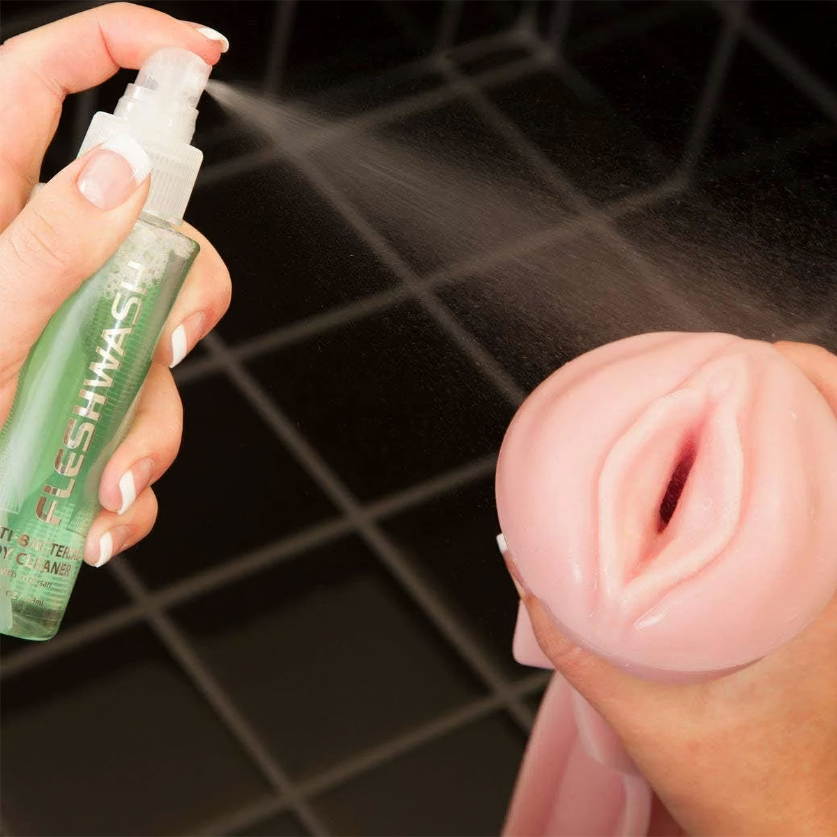 Keep your Fleshlights fresh with the Fleshwash sex toy cleaner for every male masturbator and cock stroker.