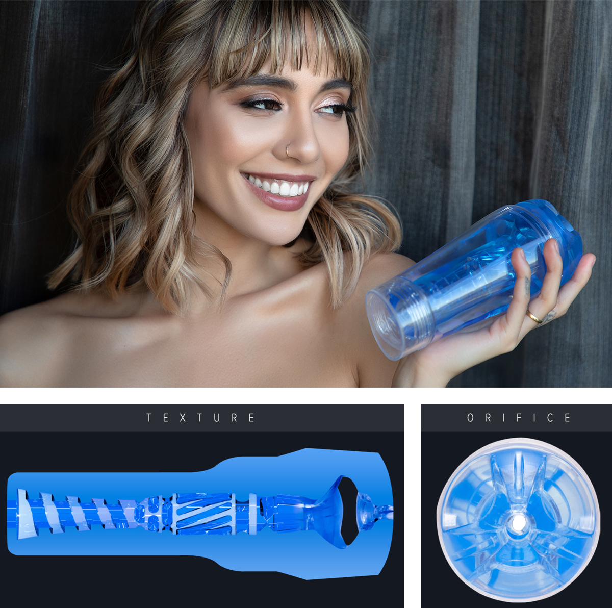 Fleshlight Flight Commander male masturbator with a transparent Fleshlight masturbator sleeve for discreet pleasure.