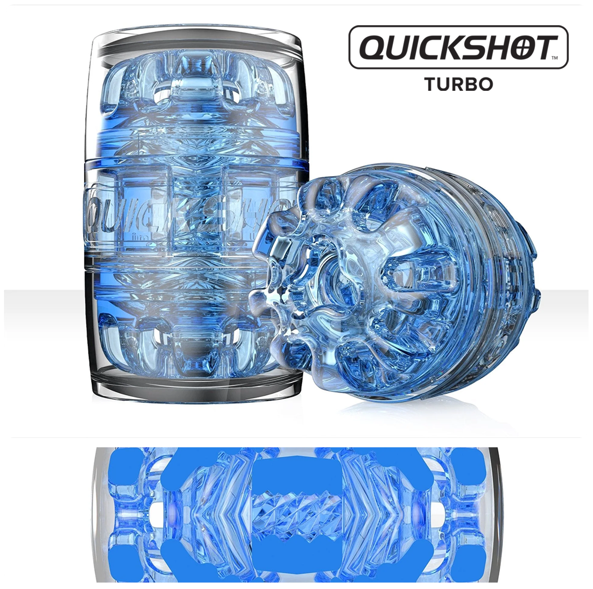 Compact mens stroker for discreet sessions with Fleshlight Quickshot.