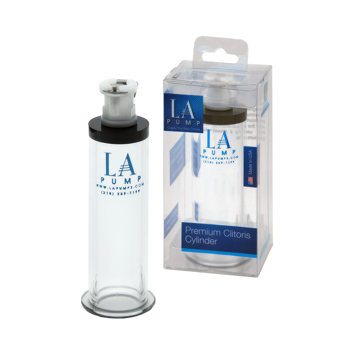 Clear LA Pump clit cylinder for clitoris pump use and temporary clit enlargement.