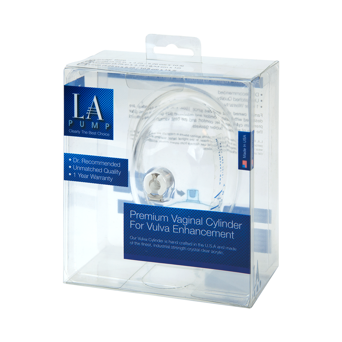 Premium LA Pump vagina pump cylinder suitable for personal enhancement routines.